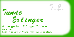 tunde erlinger business card